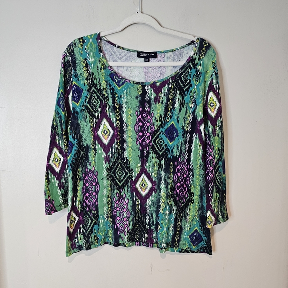 Jones New York Tops - Jones New York Multicolor Geometric Blouse
